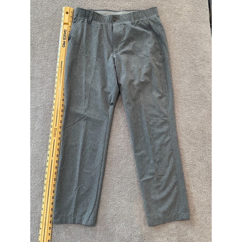Under Armour Men's Golf Pants 34x32 Gray Stretch Performance Trousers UA Lightwe
